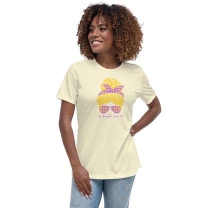 Women's Relaxed T-Shirt - My daughter loves me! Blonde - Stylin Spirit