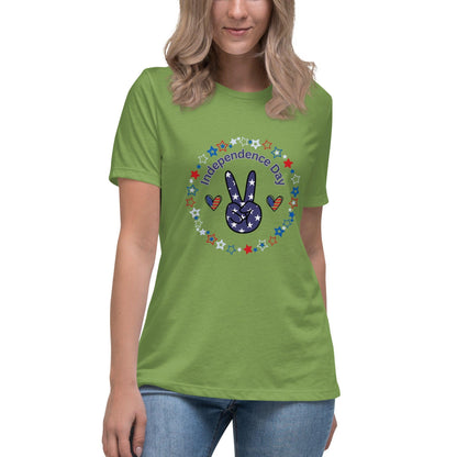 Women's Relaxed T-Shirt - Independence Day 4th of July - Stylin Spirit