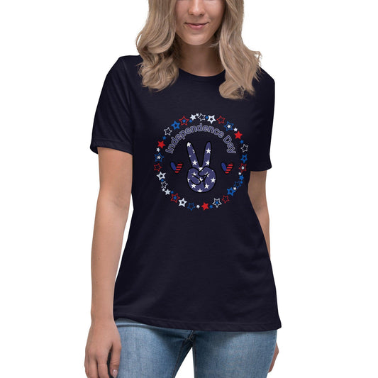 Women's Relaxed T-Shirt - Independence Day 4th of July - Stylin Spirit