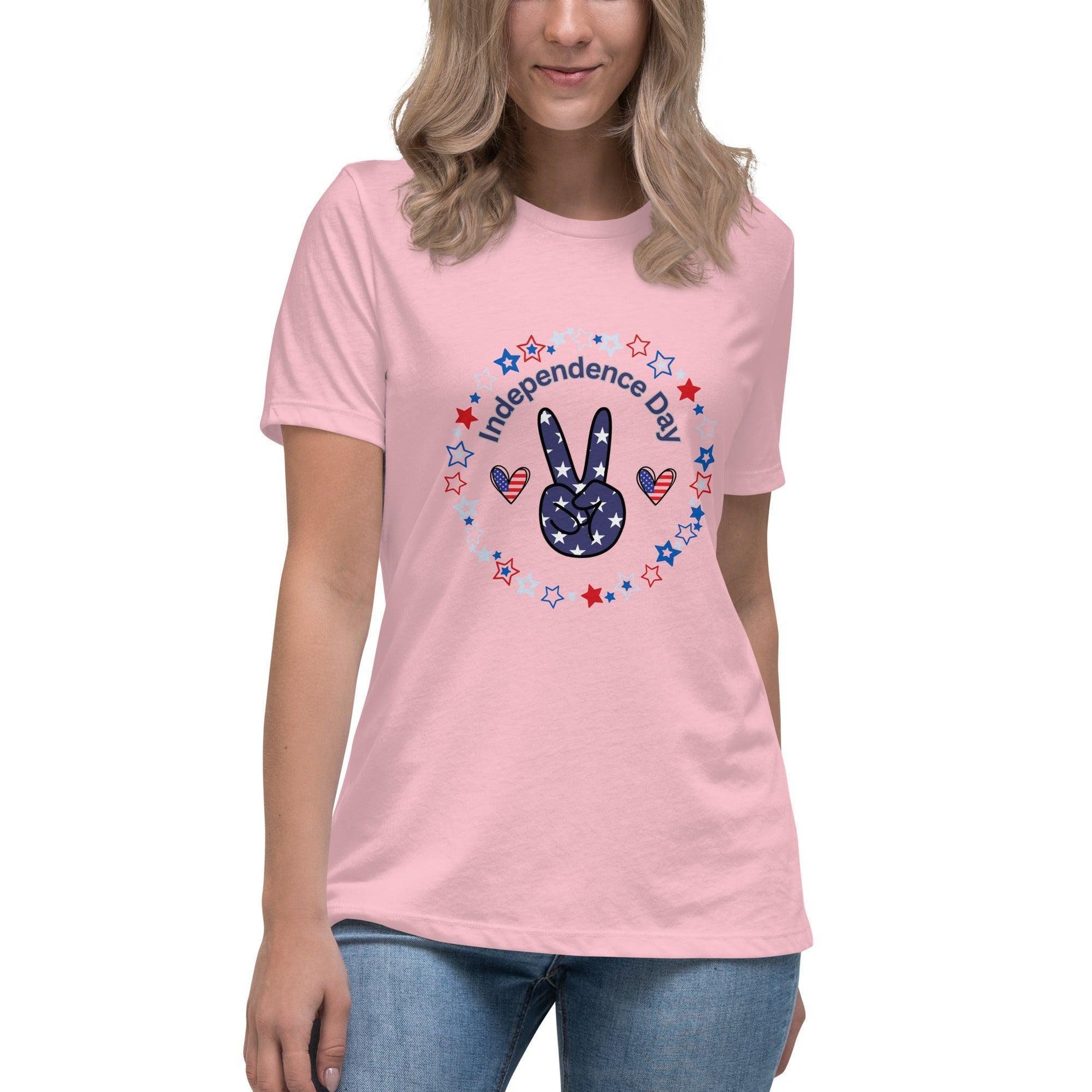 Women's Relaxed T-Shirt - Independence Day 4th of July - Stylin Spirit