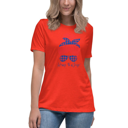 Women's Relaxed T-Shirt - Happy 4th of July - Stylin Spirit