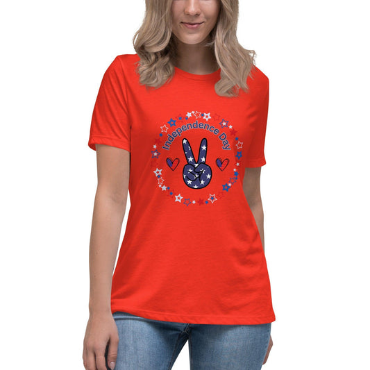 Women's Relaxed T-Shirt - Independence Day 4th of July - Stylin Spirit