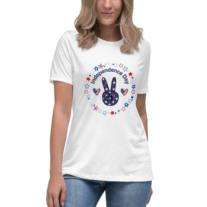 Women's Relaxed T-Shirt - Independence Day 4th of July - Stylin Spirit